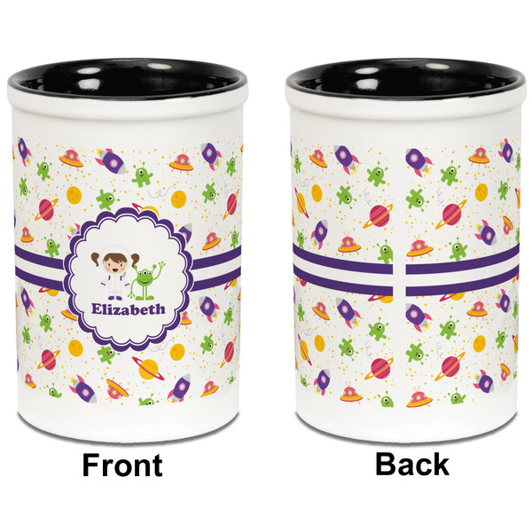 Girls Space Themed Pencil Holder - Black - approval