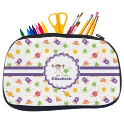 Girls Space Themed Neoprene Pencil Case - Medium w/ Name or Text