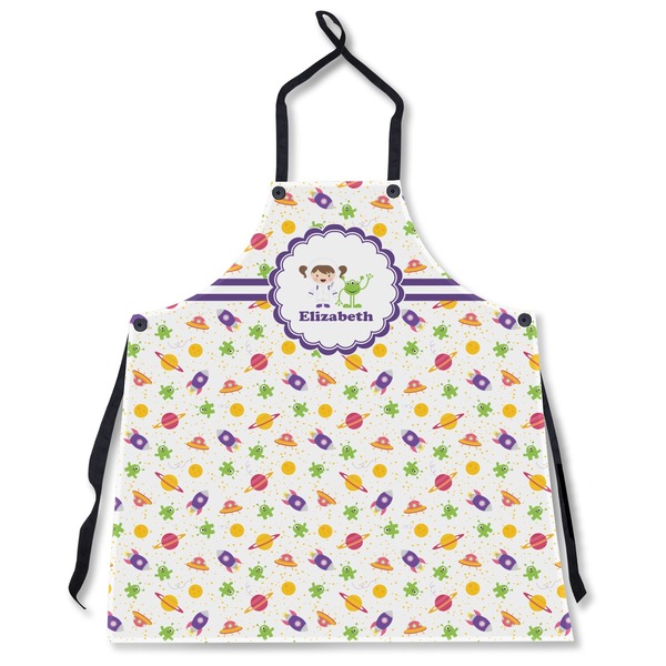 Custom Girls Space Themed Apron Without Pockets w/ Name or Text