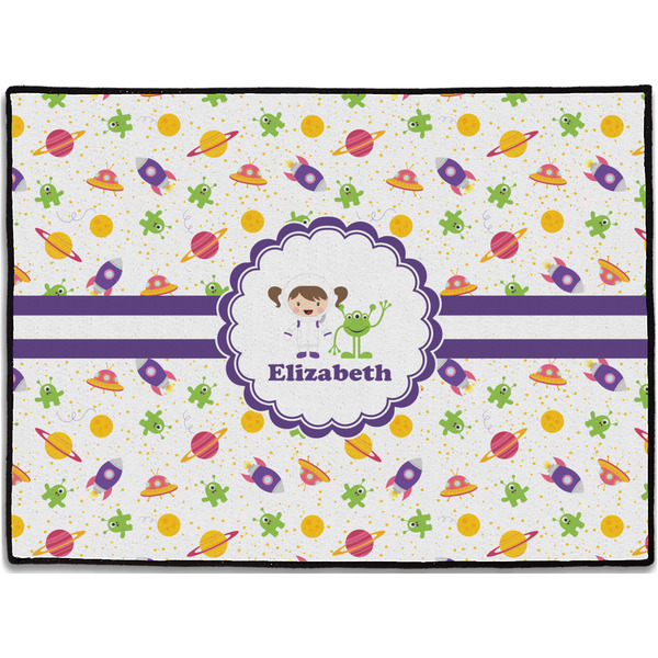 Custom Girls Space Themed Door Mat (Personalized)