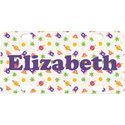 Girls Space Themed Mini/Bicycle License Plate (Personalized)