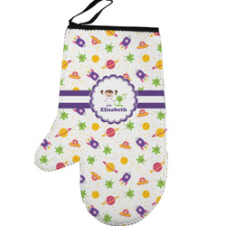Girls Space Themed Left Oven Mitt (Personalized)