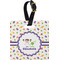 Girls Space Themed Plastic Luggage Tag - Square w/ Name or Text