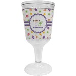 Girls Space Themed Wine Tumbler - 11 oz Plastic (Personalized)