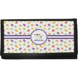 Girls Space Themed Canvas Checkbook Cover (Personalized)