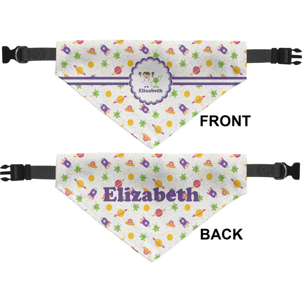 Girls Space Themed Pet Bandana Approval