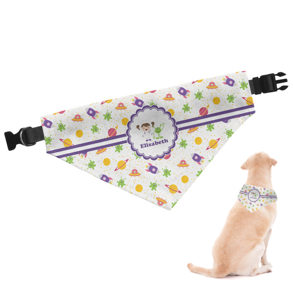 Custom Girls Space Themed Dog Bandana - Medium (Personalized)