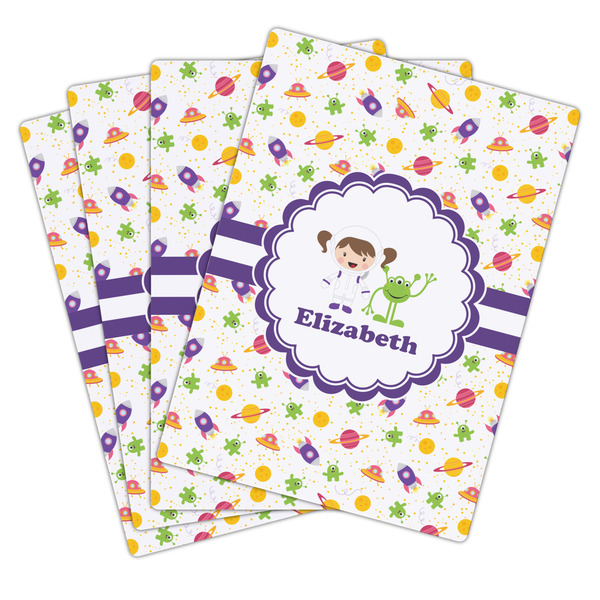 Girls Space Themed Playing Cards - Hand Back View