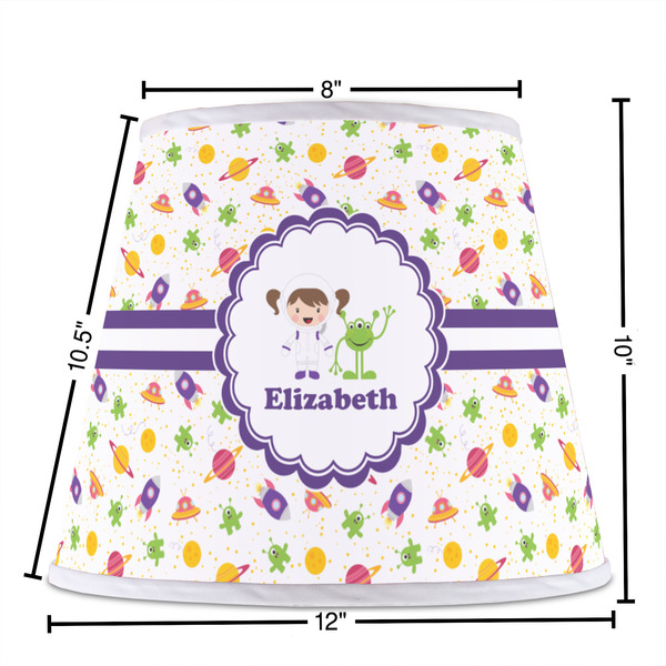 Girls Space Themed Poly Film Empire Lampshade - Dimensions