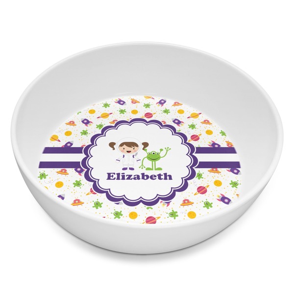 Custom Girls Space Themed Melamine Bowl - 8 oz (Personalized)