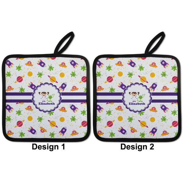 Girls Space Themed Pot Holders - Set of 2 APPROVAL