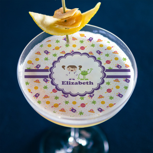 Girls Space Themed Printed Drink Topper - XLarge - In Context