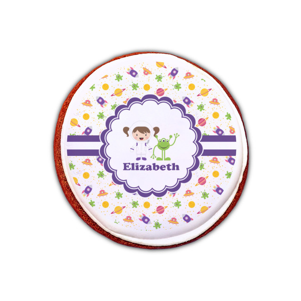 Girls Space Themed Printed Icing Circle - XSmall - On Cookie