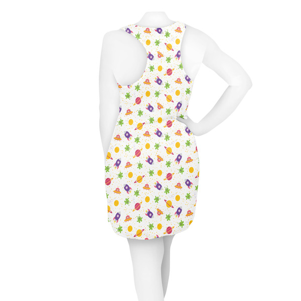 Girls Space Themed Racerback Dress - On Model - Back