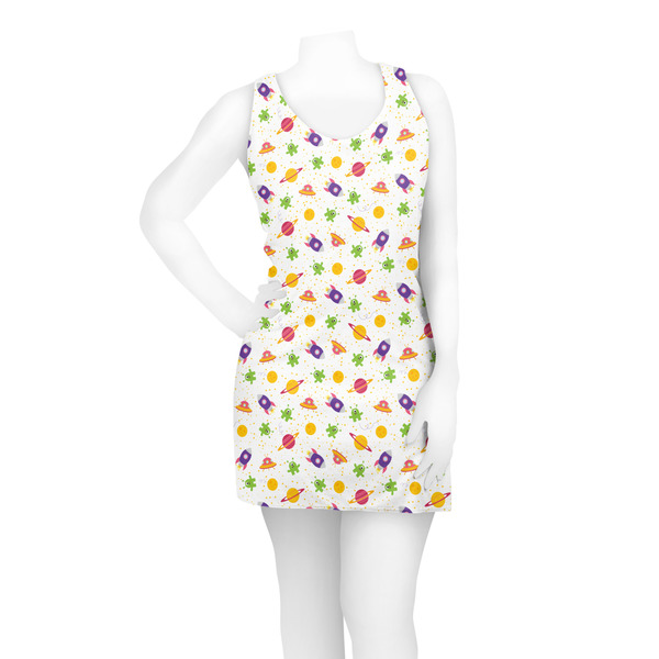 Girls Space Themed Racerback Dress - On Model - Front