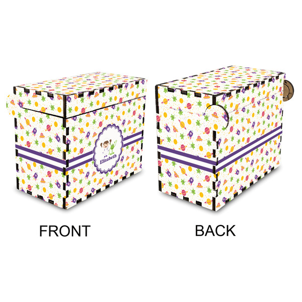 Girls Space Themed Recipe Box - Full Color - Approval