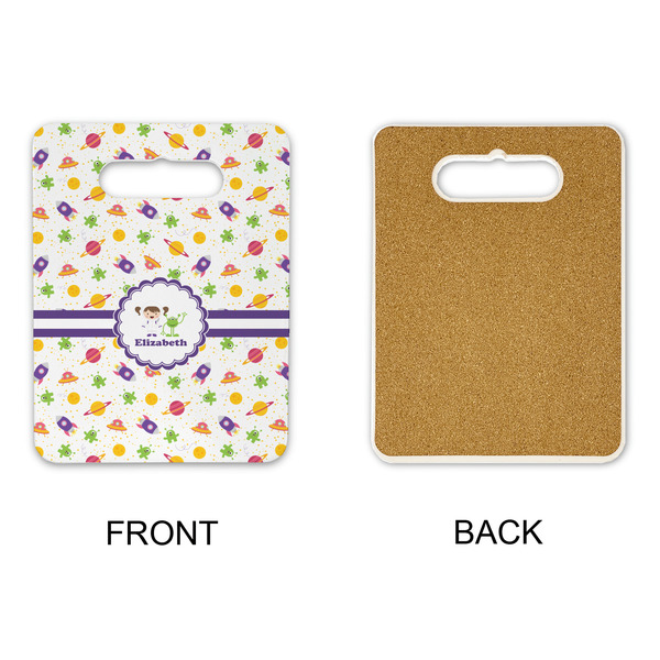 Girls Space Themed Rectangle Trivet with Handle - APPROVAL