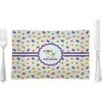 Girls Space Themed Rectangular Glass Lunch / Dinner Plate - Single or Set (Personalized)