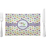 Girls Space Themed Glass Rectangular Lunch / Dinner Plate (Personalized)