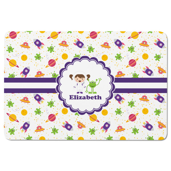 Girls Space Themed Rectangular Fridge Magnet - FRONT