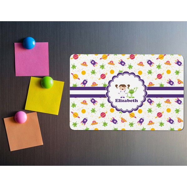 Girls Space Themed Rectangular Fridge Magnet - LIFESTYLE