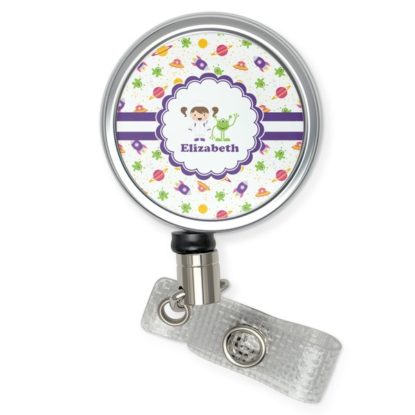 Custom Girls Space Themed Retractable Badge Reel (Personalized)