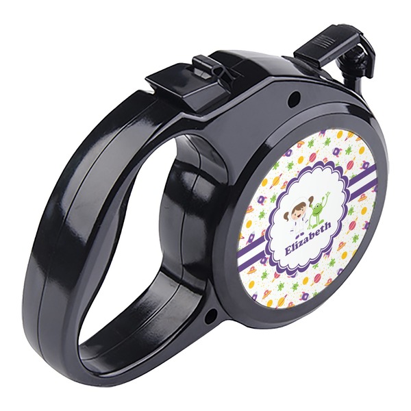 Girls Space Themed Retractable Dog Leash - Angle