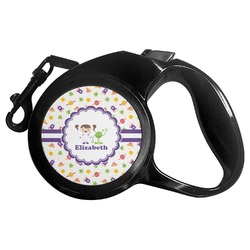 Girls Space Themed Retractable Dog Leash (Personalized)