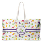 Girls Space Themed Large Tote Bag with Rope Handles (Personalized)