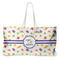 Girls Space Themed Large Rope Tote Bag - Front View