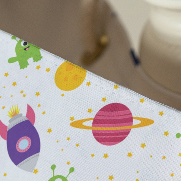 Girls Space Themed Large Rope Tote - Close Up View