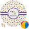 Girls Space Themed Round Beach Towel (Personalized)