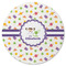 Girls Space Themed Round Rubber Backed Coaster (Personalized)