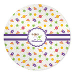 Girls Space Themed 5' Round Indoor Area Rug (Personalized)