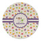 Girls Space Themed Round Linen Placemats - FRONT (Double Sided)