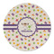 Girls Space Themed Round Linen Placemats - FRONT (Single Sided)