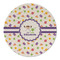 Girls Space Themed Round Linen Placemat - Single Sided (Personalized)