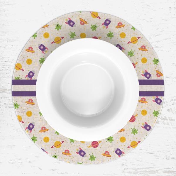 Girls Space Themed Round Linen Placemats - LIFESTYLE (single)