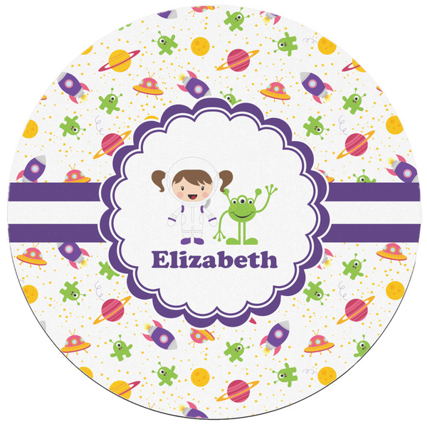Girls Space Themed Round Mousepad - APPROVAL