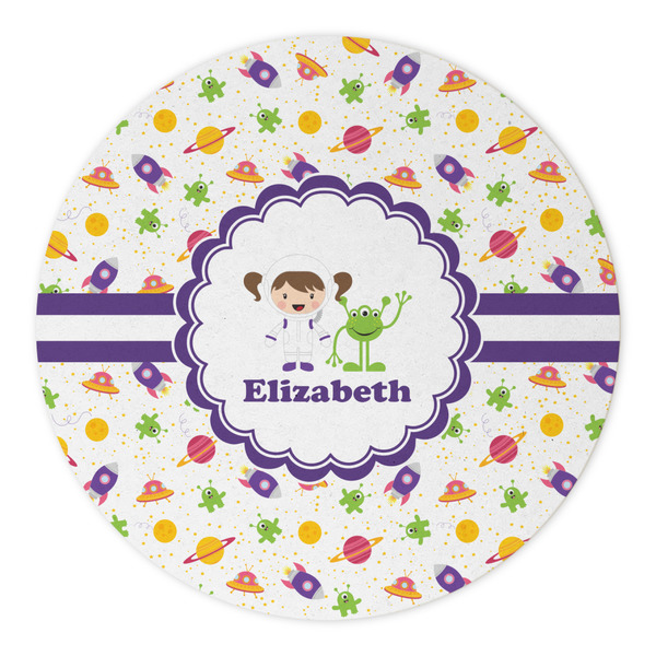 Girls Space Themed Round Paper Coaster - Approval