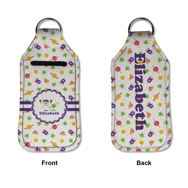 Girls Space Themed Sanitizer Holder Keychain - Large APPROVAL (Flat)