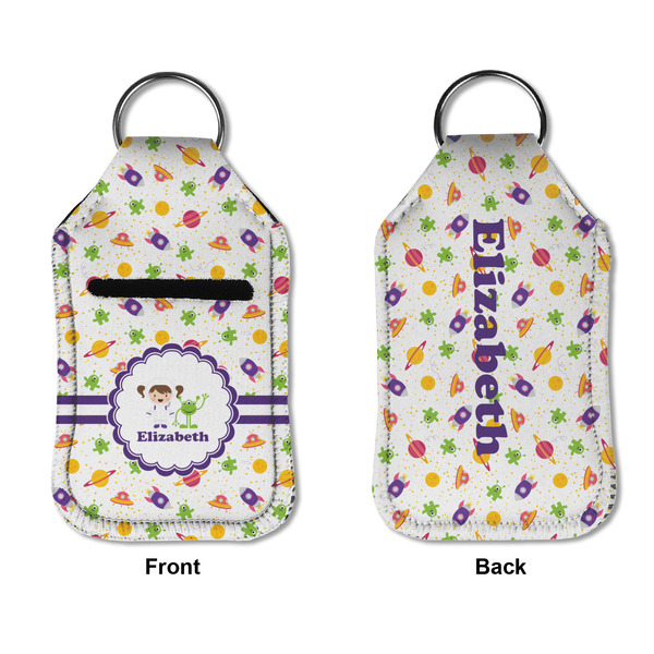 Girls Space Themed Sanitizer Holder Keychain - Small APPROVAL (Flat)