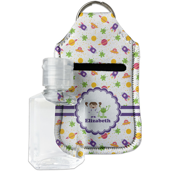Custom Girls Space Themed Hand Sanitizer & Keychain Holder (Personalized)