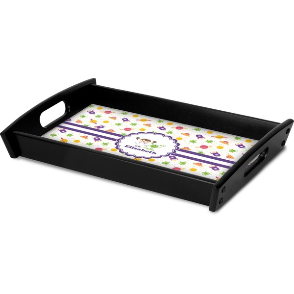 Girls Space Themed Serving Tray Black - Corner
