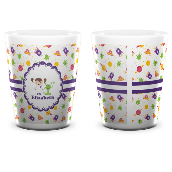 Girls Space Themed Shot Glass - White - APPROVAL