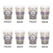 Girls Space Themed Shot Glass - White - Set of 4 - APPROVAL