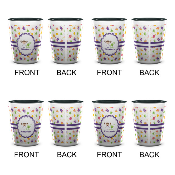 Girls Space Themed Shot Glassess - Two Tone - Set of 4 - APPROVAL