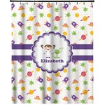 Girls Space Themed Extra Long Shower Curtain - 70"x84" (Personalized)