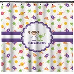 Girls Space Themed Shower Curtain - Custom Size (Personalized)