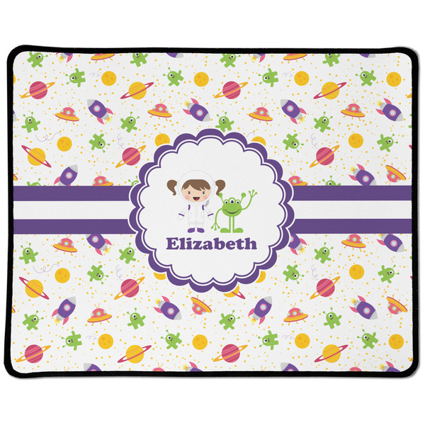 Custom Girls Space Themed Large Gaming Mouse Pad - 12.5" x 10" (Personalized)